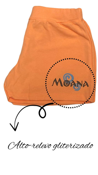 Conjunto Infantil Feminino Moana - Tamanhos 4 e 10