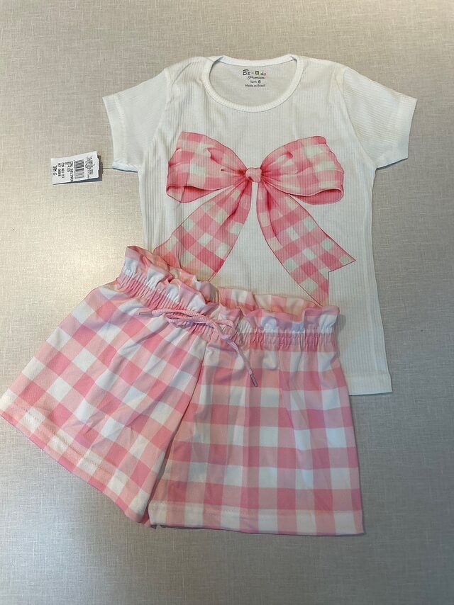 Conjunto Feminino Infantil com estampa sublimada - Tamanho do 2 ao 12