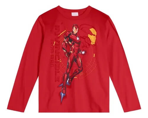Camiseta manga longa Homem de Ferro Brandili - Tamanhos do 4 ao 10