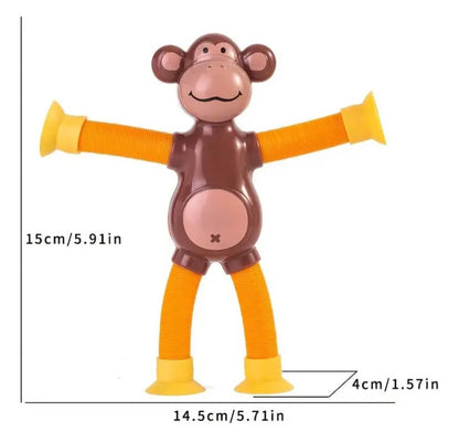 Macaco Divertido com LED e Tubos Flexíveis