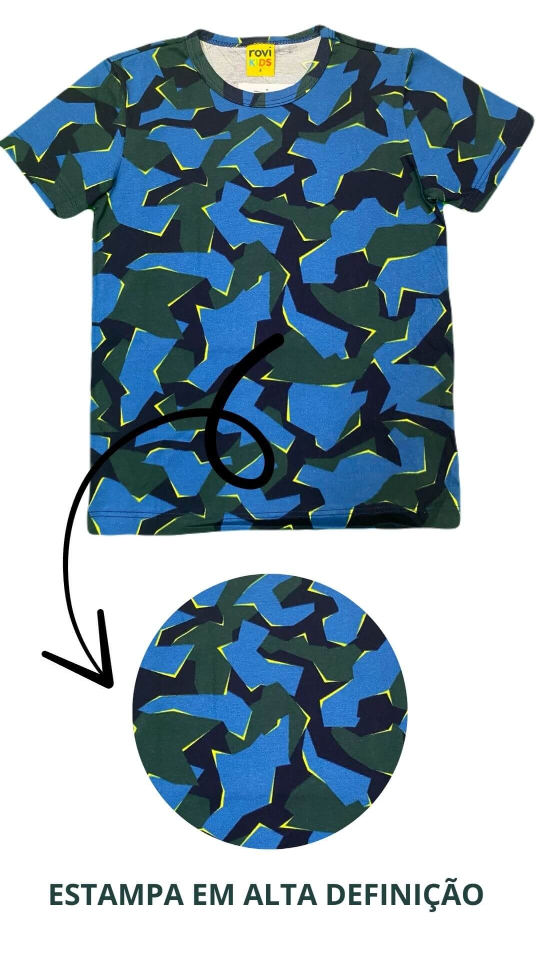 Conjunto Masculino Infantil Camiseta + Bermuda - Tamanho 4