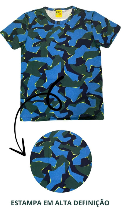 Conjunto Masculino Infantil Camiseta + Bermuda - Tamanho 4