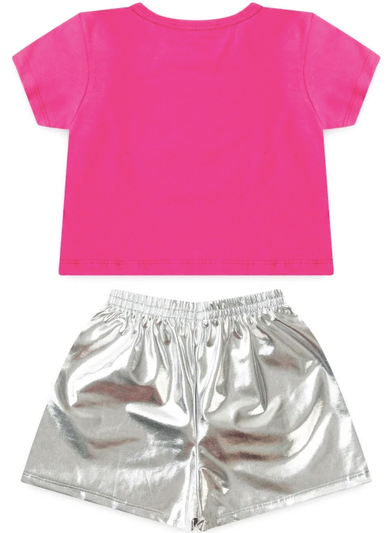 Conjunto Feminino Infantil Brilho - Hello Kitty - Tamanho do 2 ao 12