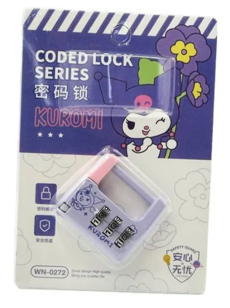 Mini cadeado com senha Turma Hello Kitty