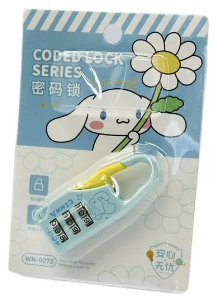 Mini cadeado com senha Turma Hello Kitty