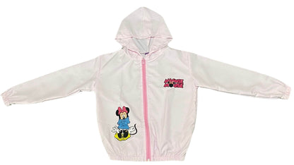 Jaqueta Corta Vento Infantil Feminina Minnie Rosa - Tamanhos 4 e 6