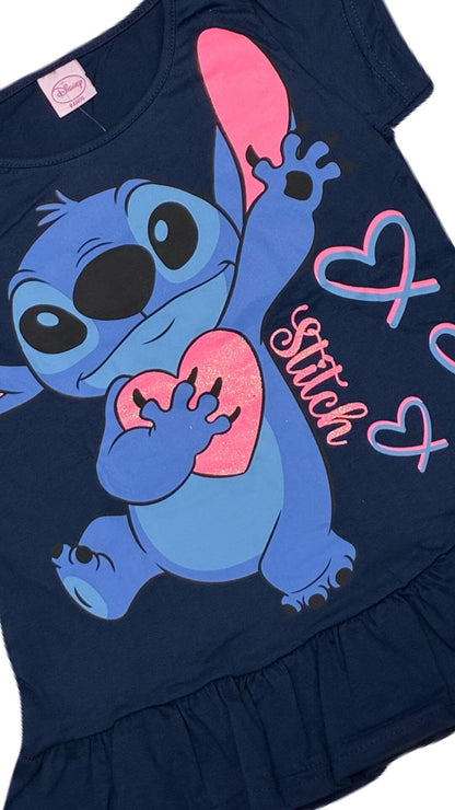 Conjunto Infantil Feminino Stitch - Tamanhos 2 e 8