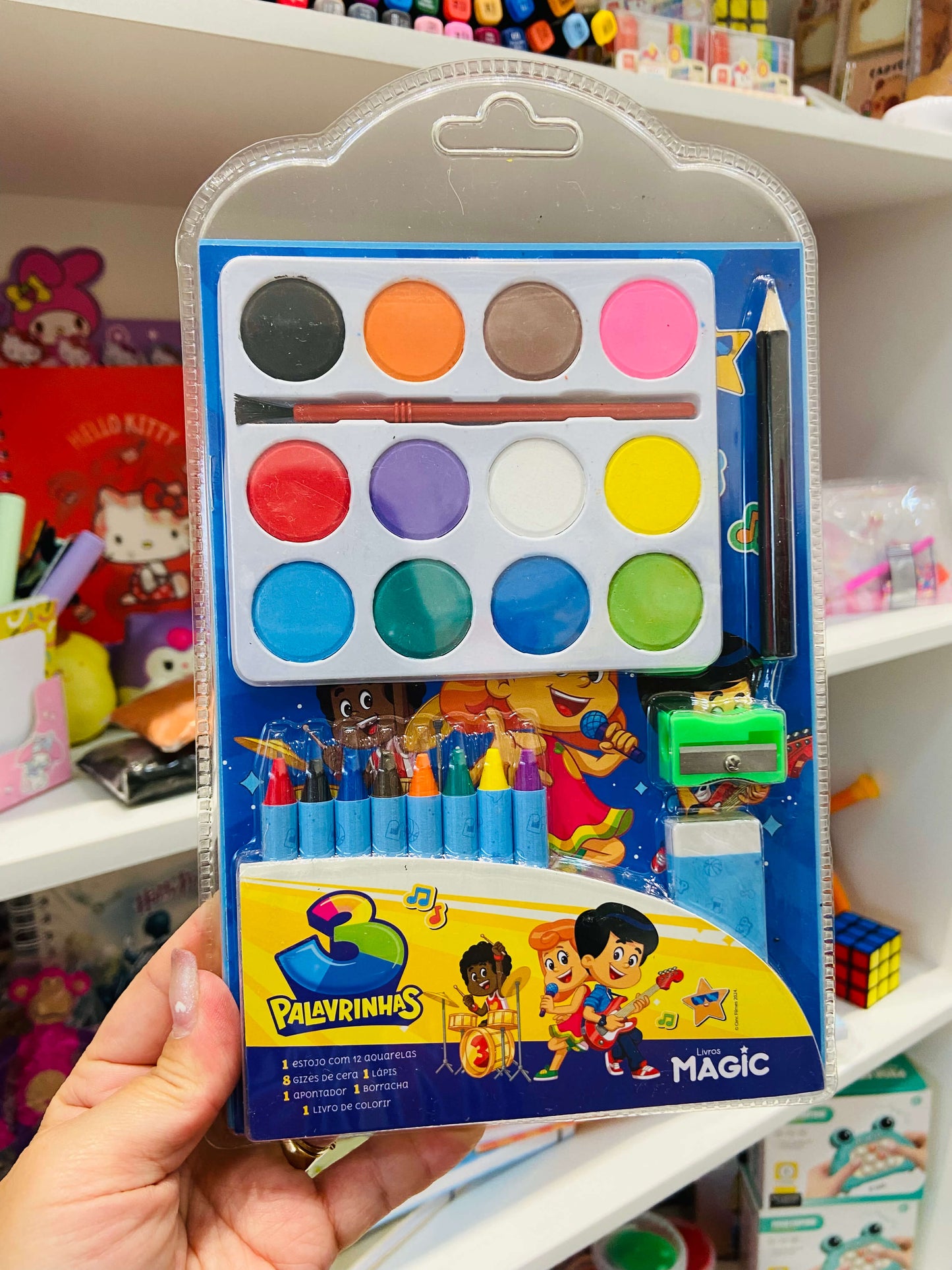 Mini kit com aquarela Personagens
