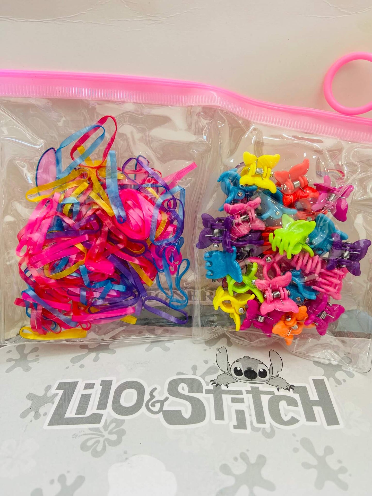 Kit presilhas + elástico Stitch