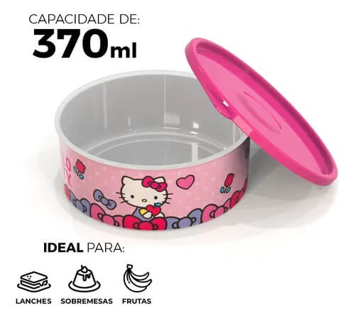 Pote Organizador Redondo baixo Hello Kitty