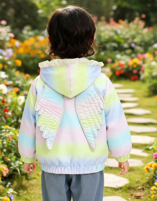 Corta-vento Infantil c/ Asas Capuz Forro e Resistente a água