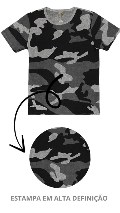 Conjunto Masculino Infantil Camiseta + Bermuda - Tamanho 10