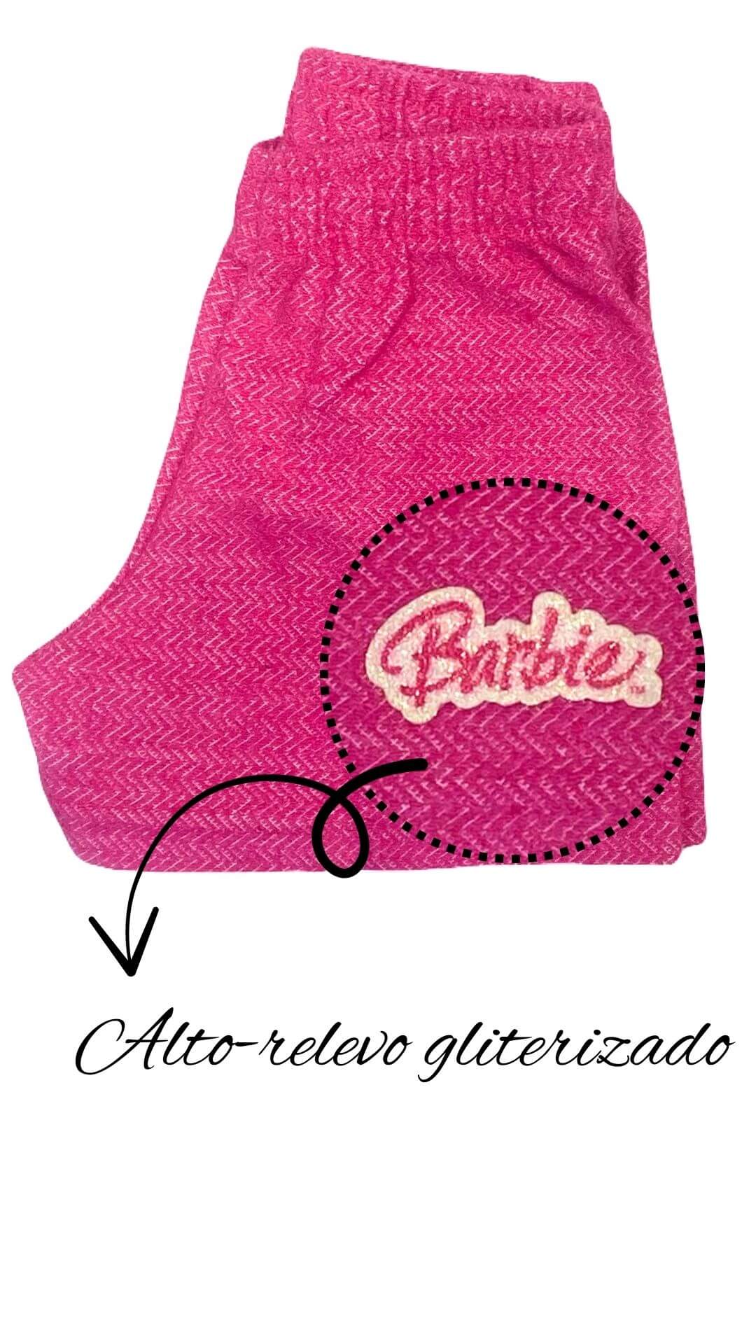 Conjunto Infantil Feminino Barbie - Tamanho 1