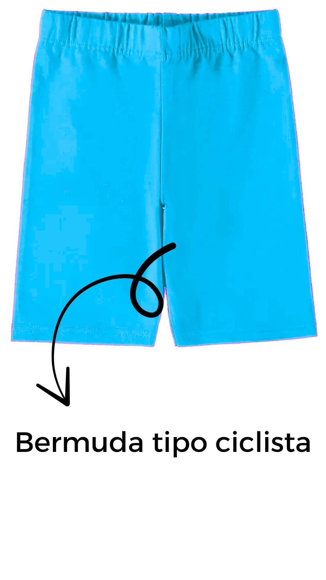 Conjunto infantil Feminino Regata Preta + Bermuda Ciclista - tamanho 4 - Rovitex