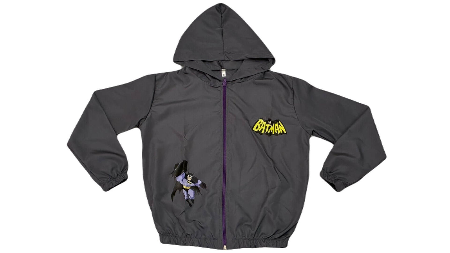 Jaqueta Corta Vento Infantil Masculino Batman - Tamanhos 4, 8 e 10