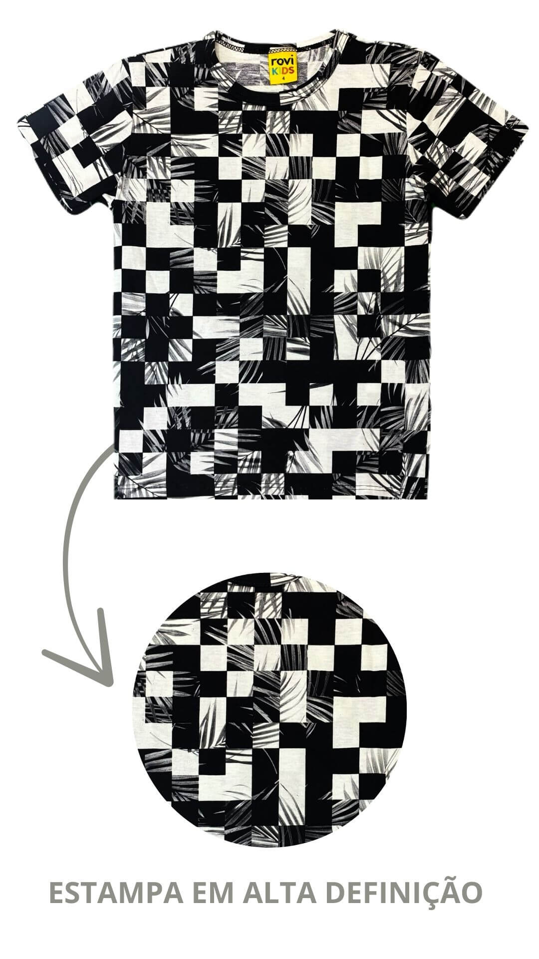 Conjunto Masculino Infantil Camiseta + Bermuda - Tamanho 4 e 6