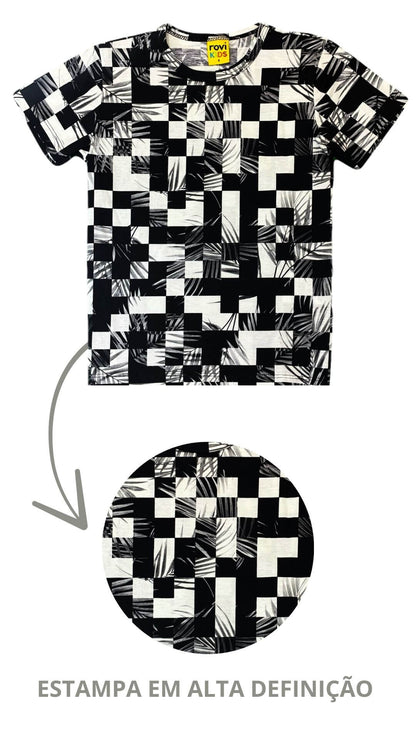 Conjunto Masculino Infantil Camiseta + Bermuda - Tamanho 4 e 6