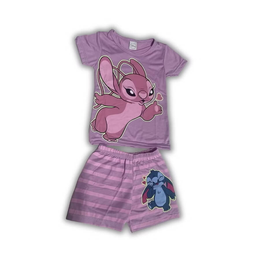Pijama Feminino manga curta que brilha no escuro Angel! Tamanhos 2 ao 10