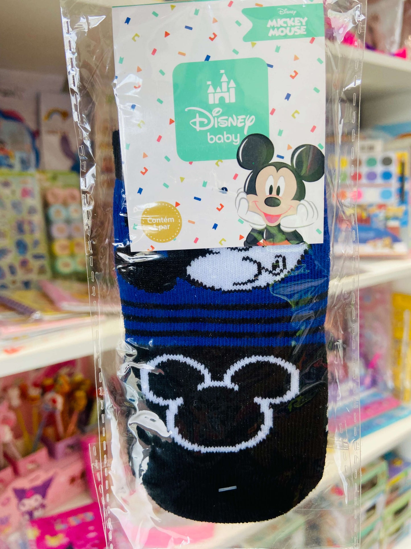 Meia cano curto Mickey Mouse - Tamanhos do 0 ao 4