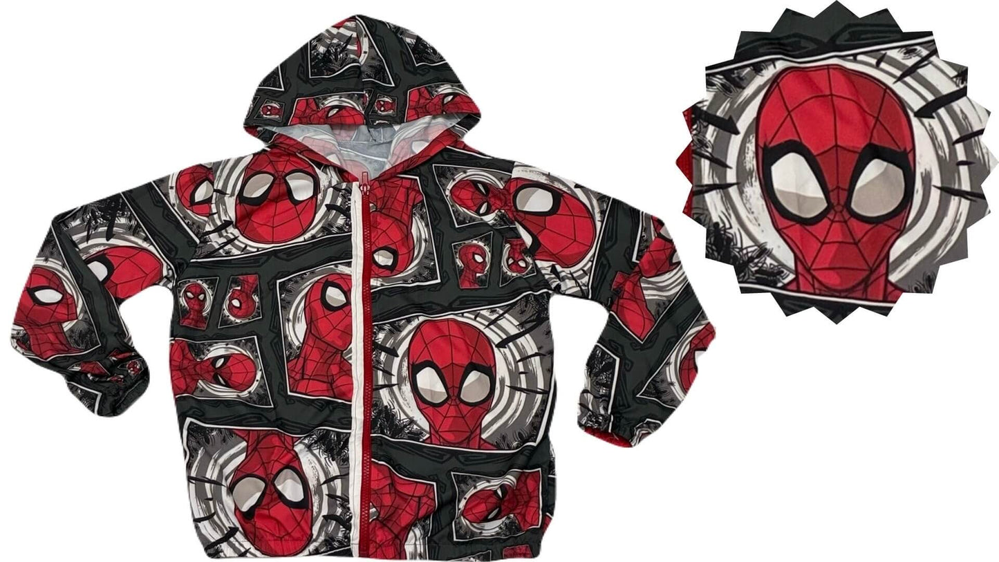 Jaqueta Corta Vento Infantil Masculino Homem Aranha - Tamanhos 8 e 10