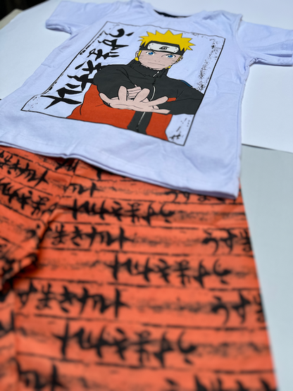 Conjunto 2 peças menino Naruto - Tamanho 2 ao 10
