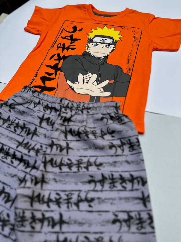 Conjunto 2 peças menino Naruto - Tamanho 2 ao 10