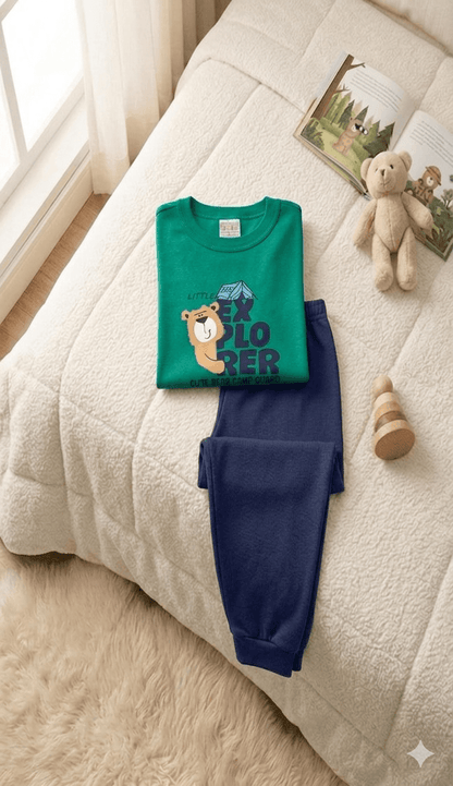 Conjunto Infantil Masculino 2 peças Moletom - Meia Estação - Tamanho 1 ao 3