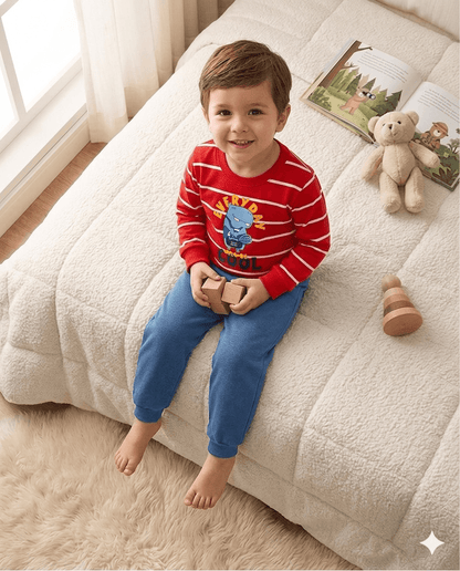 Conjunto Infantil Masculino 2 peças Moletom - Meia Estação - Tamanho 1 ao 3