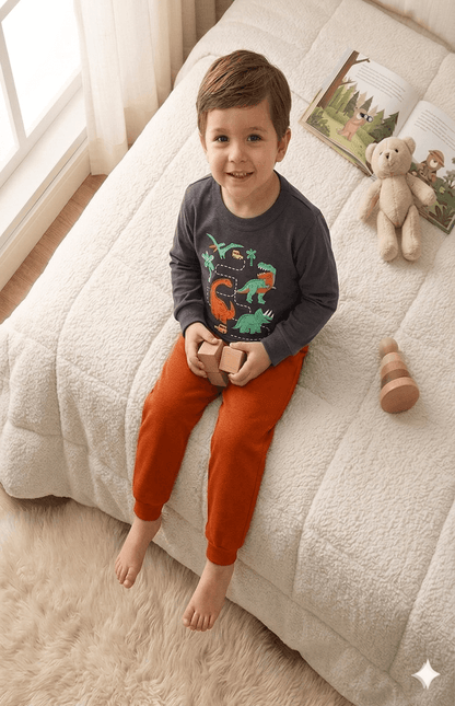 Conjunto Infantil Masculino 2 peças Moletom - Meia Estação - Tamanho 1 ao 3