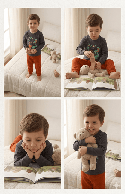 Conjunto Infantil Masculino 2 peças Moletom - Meia Estação - Tamanho 1 ao 3