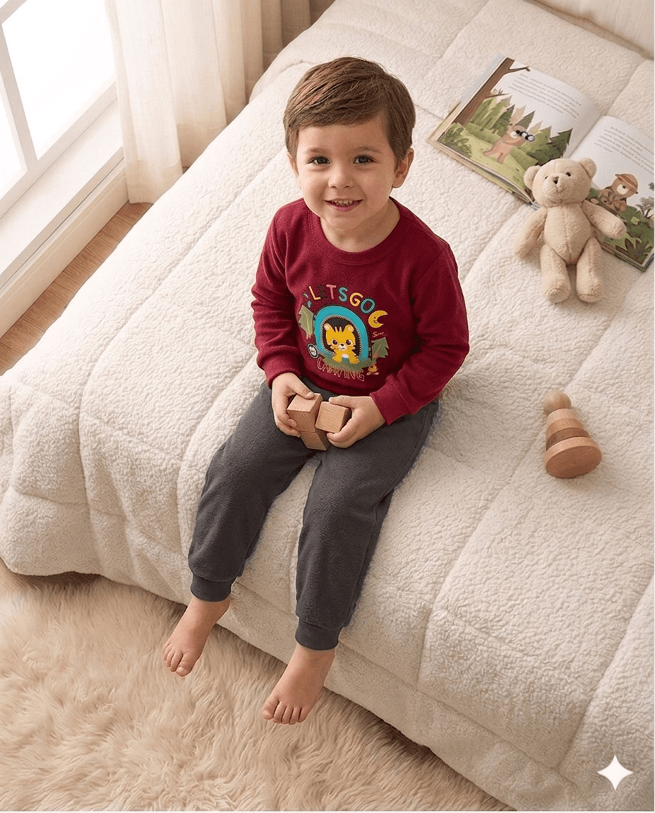 Conjunto Infantil Masculino 2 peças Moletom - Meia Estação - Tamanho 1 ao 3
