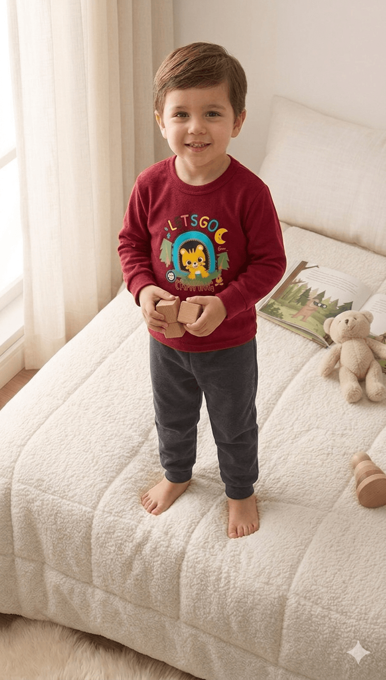 Conjunto Infantil Masculino 2 peças Moletom - Meia Estação - Tamanho 1 ao 3