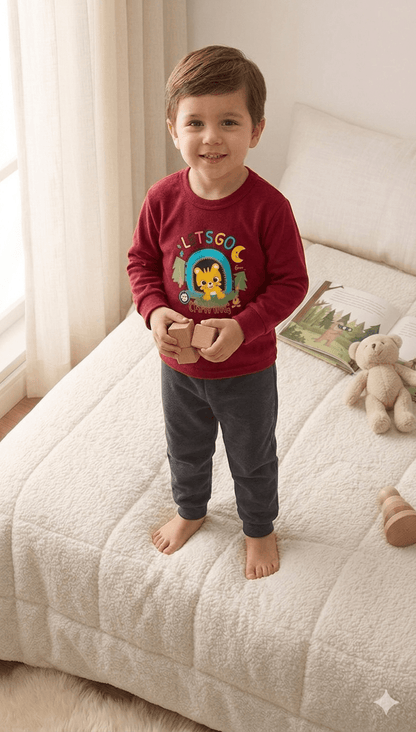 Conjunto Infantil Masculino 2 peças Moletom - Meia Estação - Tamanho 1 ao 3
