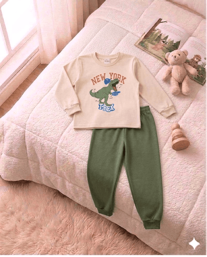 Conjunto Infantil Masculino 2 peças Moletom - Meia Estação - Tamanho 4, 6 e 8