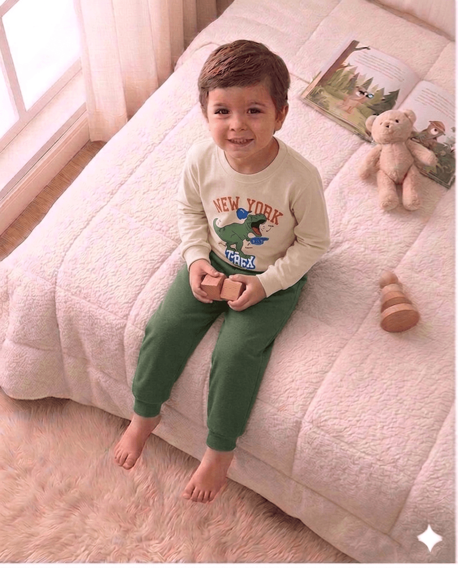 Conjunto Infantil Masculino 2 peças Moletom - Meia Estação - Tamanho 4, 6 e 8