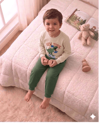 Conjunto Infantil Masculino 2 peças Moletom - Meia Estação - Tamanho 4, 6 e 8