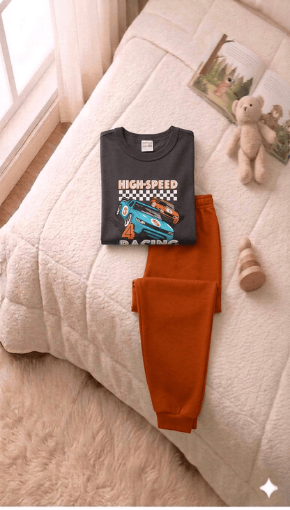 Conjunto Infantil Masculino 2 peças Moletom - Meia Estação - Tamanho 4, 6 e 8