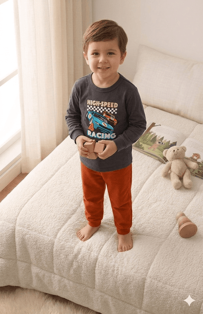 Conjunto Infantil Masculino 2 peças Moletom - Meia Estação - Tamanho 4, 6 e 8