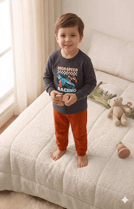 Conjunto Infantil Masculino 2 peças Moletom - Meia Estação - Tamanho 4, 6 e 8