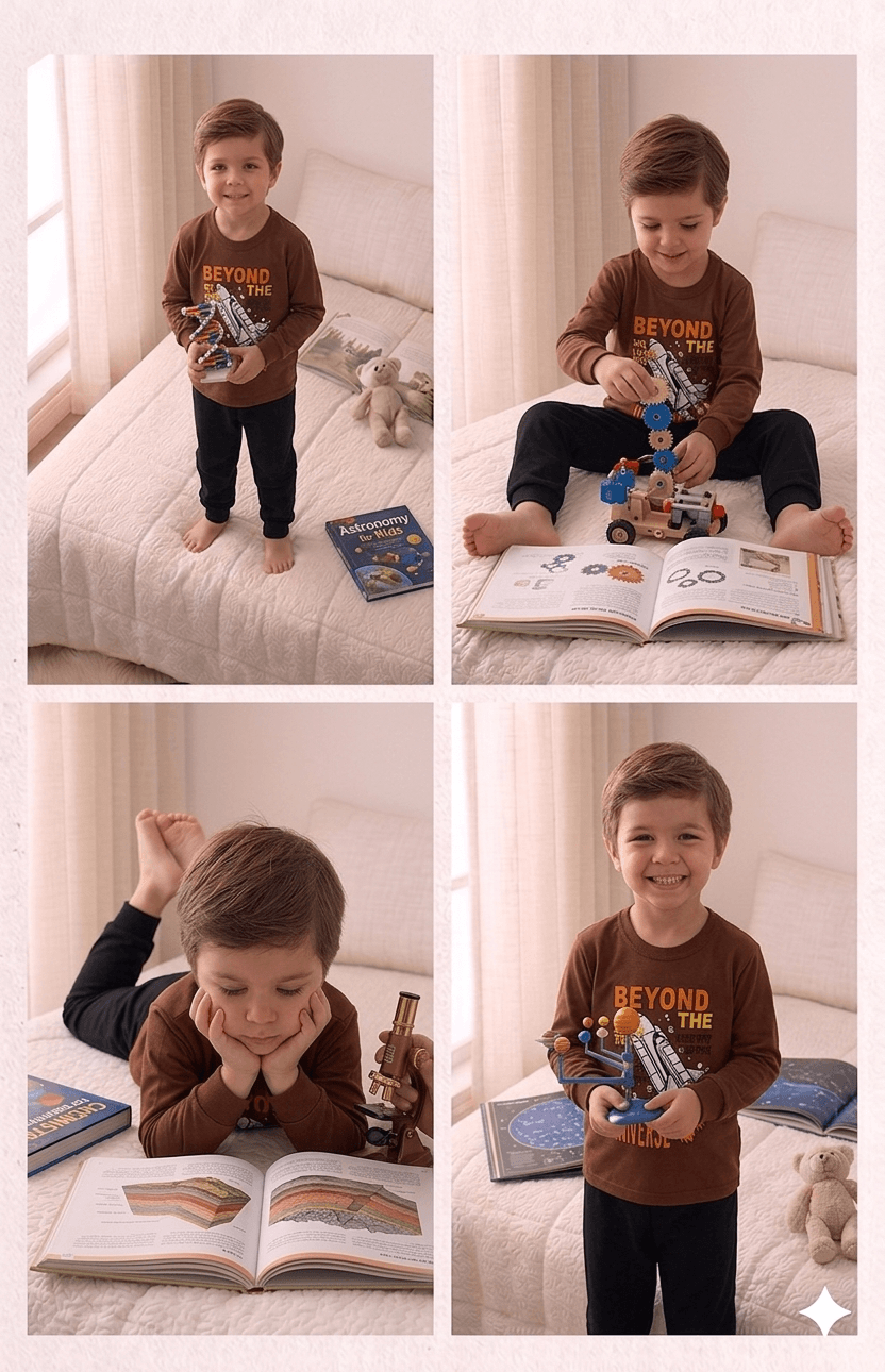 Conjunto Infantil Masculino 2 peças Moletom - Meia Estação - Tamanho 4, 6 e 8