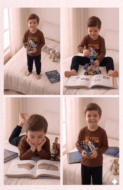 Conjunto Infantil Masculino 2 peças Moletom - Meia Estação - Tamanho 4, 6 e 8