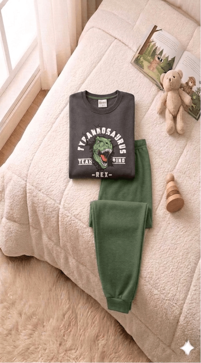 Conjunto Infantil Masculino 2 peças Moletom - Meia Estação - Tamanho 10, 12 e 14