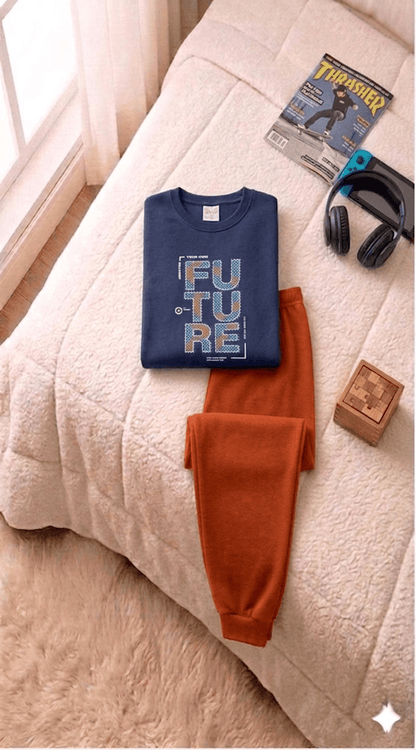 Conjunto Infantil Masculino 2 peças Moletom - Meia Estação - Tamanho 10, 12 e 14