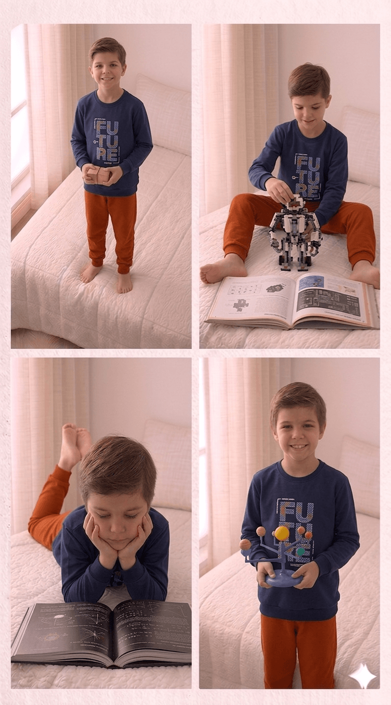 Conjunto Infantil Masculino 2 peças Moletom - Meia Estação - Tamanho 10, 12 e 14