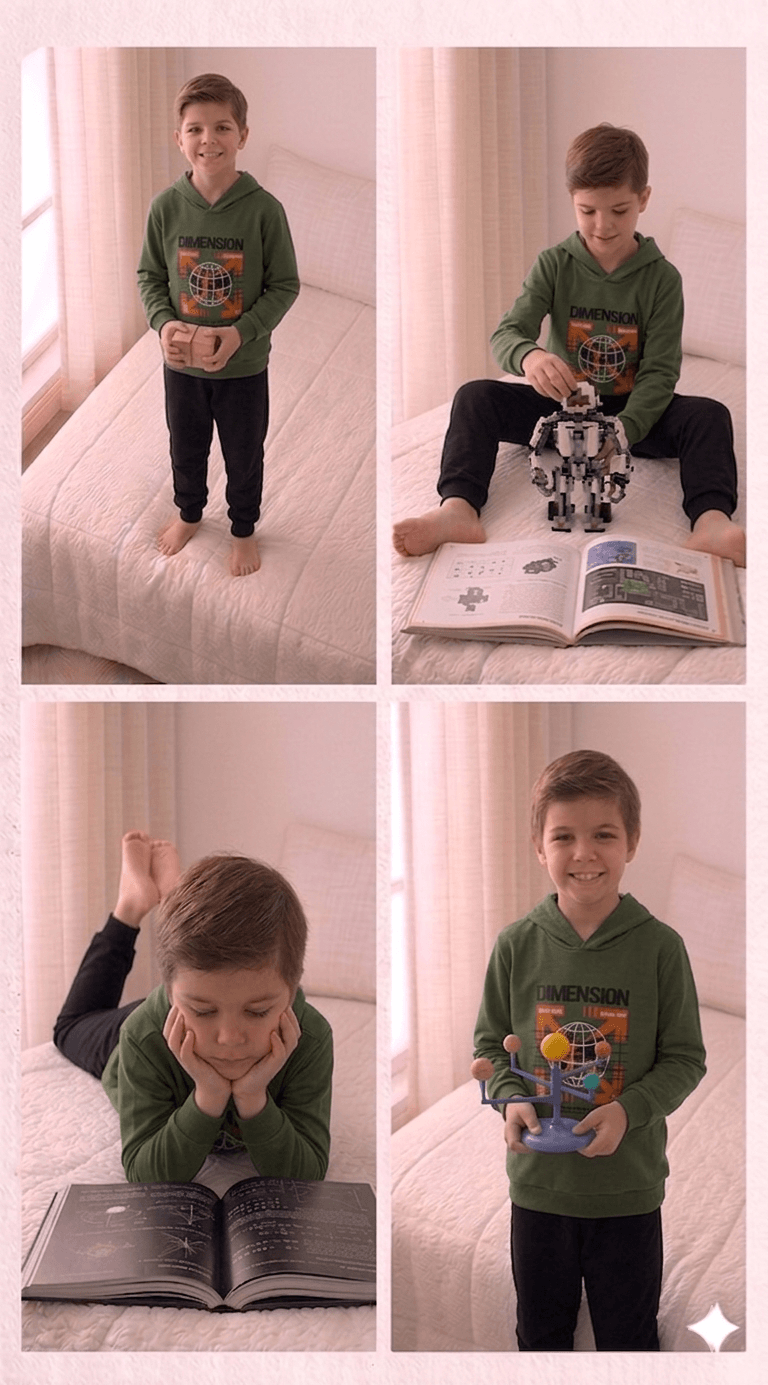 Conjunto Infantil Masculino 2 peças Moletom - Com capuz - Meia Estação - Tamanho 10,12 e 14