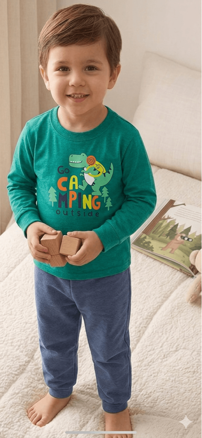 Camiseta Manga longa - Infantil Masculino  - Meia Estação - Tamanho 1 ao 3