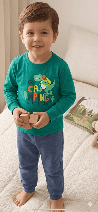 Camiseta Manga longa - Infantil Masculino  - Meia Estação - Tamanho 1 ao 3