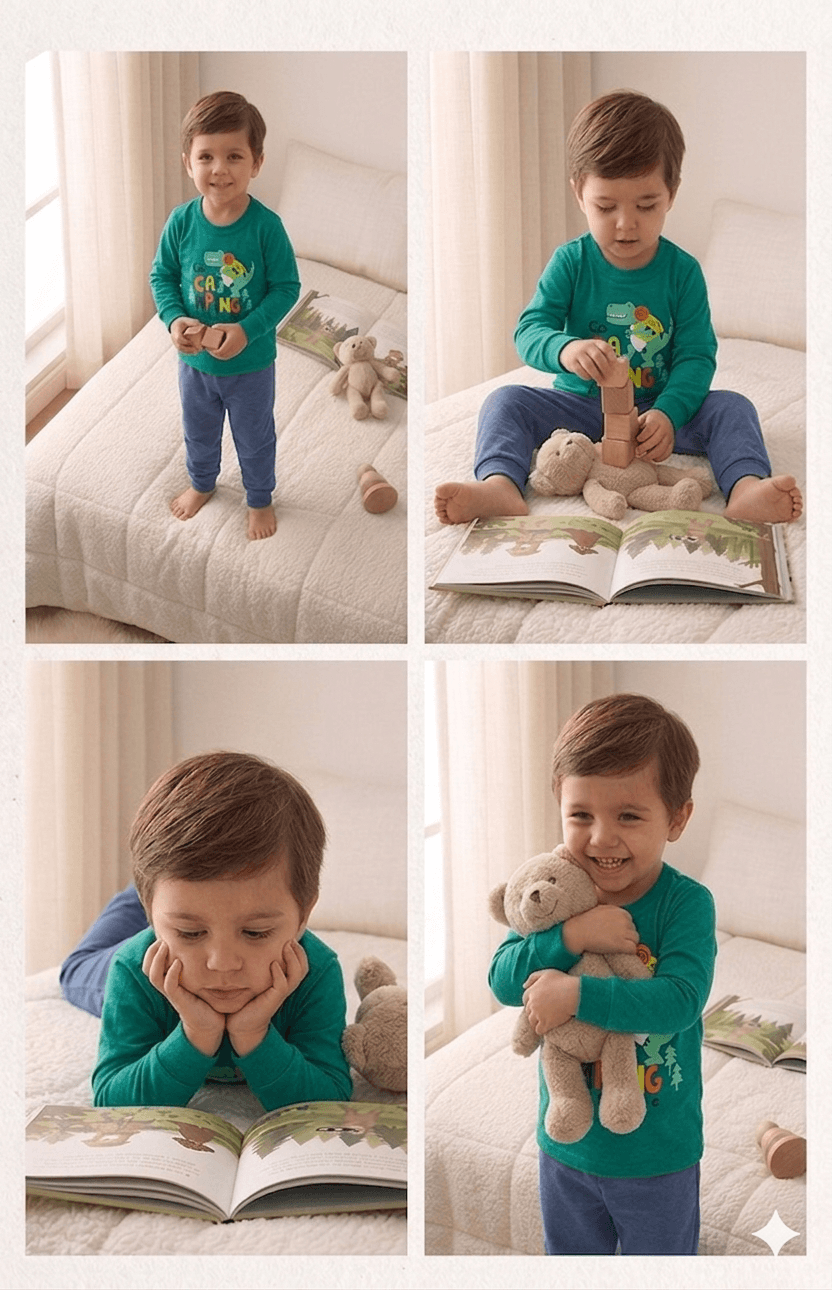 Camiseta Manga longa - Infantil Masculino  - Meia Estação - Tamanho 1 ao 3