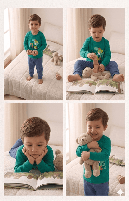 Camiseta Manga longa - Infantil Masculino  - Meia Estação - Tamanho 1 ao 3