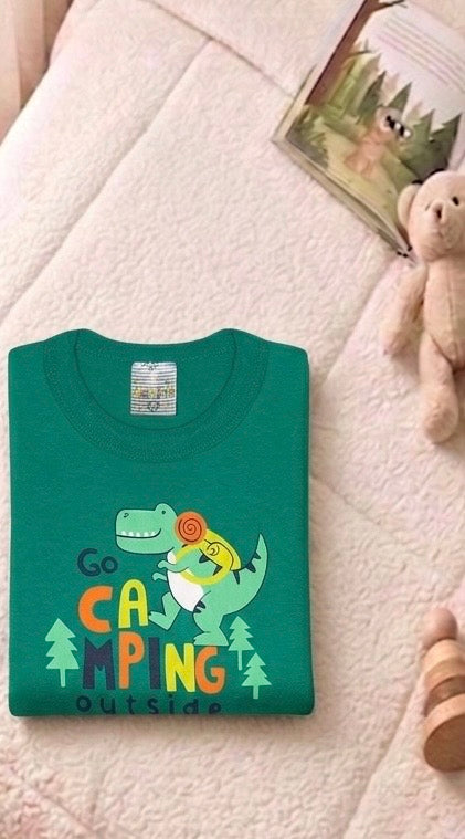 Camiseta Manga longa - Infantil Masculino  - Meia Estação - Tamanho 1 ao 3
